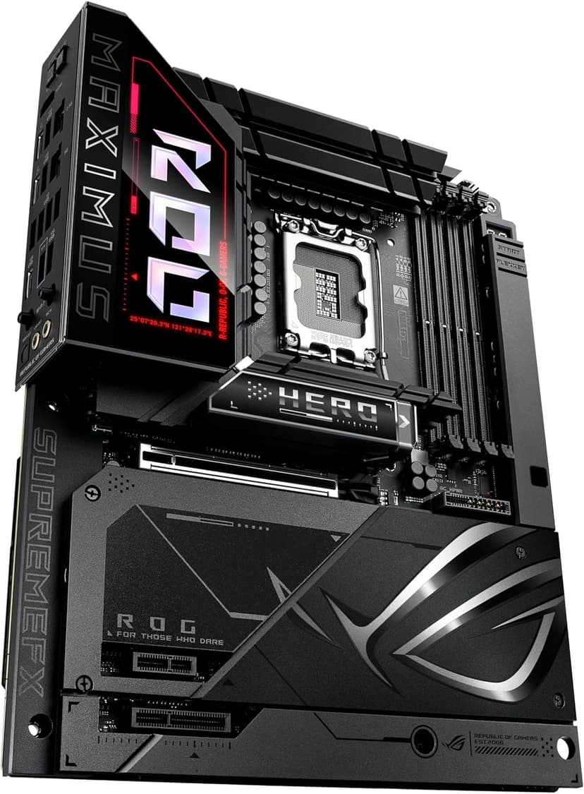 ASUS ROG MAXIMUS Z890 HERO BTF Z890 LGA 1851 ATX motherboard, hidden-connector design, Advanced AI PC Ready, 22+1+2+2 stages, DDR5, WiFi 7, 2.5G LAN, 6x M.2, PCIe 5.0, Thunderbolt 4, USB Type-C, AI OC