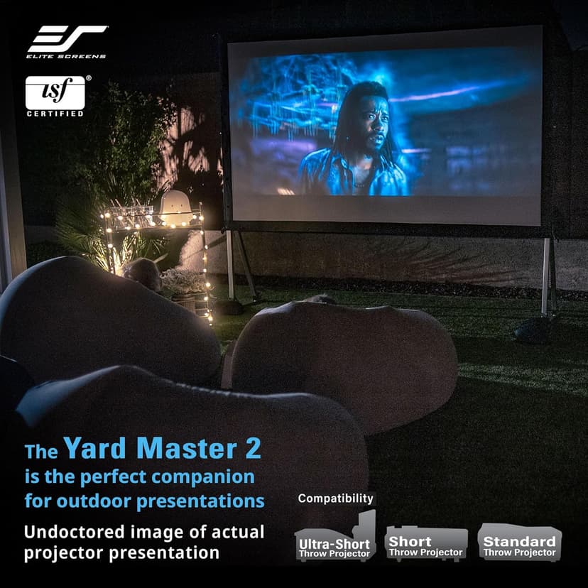 Elite Screens Yard Master 2, 135-INCH Outdoor Projector Screen with Stand 16:9, 8K 4K Ultra HD Fast Fold Portable Movie Screen Foldable Easy Snap On Cinema Theater, OMS135H2