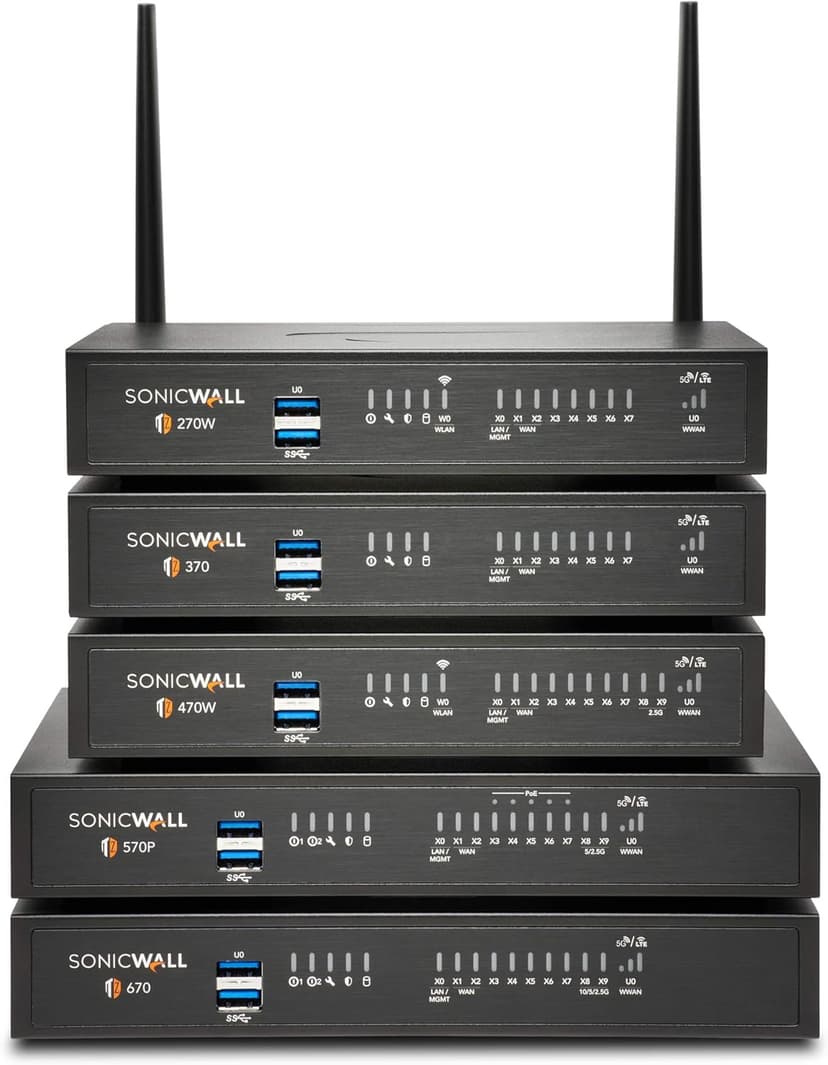 Sonicwall TZ570 Network Security Appliance (02-SSC-2833) | Next-Generation Firewall | Zero-Touch Deployment | 8X 1GbE Ports, 2X 5GbE Ports