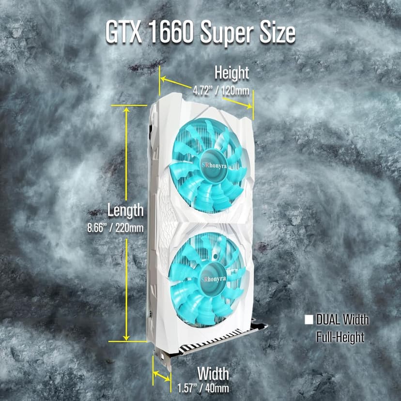 GTX 1660 Super 6GB Graphics Card GDDR6 192 Bit PCI-e 3.0 x16 4 Monitors Video Card Support DirectX 12 OpenGL4.5 HDMI and 3*DisplayPort 1.4a