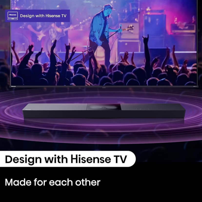 Hisense A620 2.1ch All-in-one Sound Bar with Built-in Subwoofer, 240W, DTS Virtual: X, Dolby Dightal Plus, Bluetooth 5.3, Roku TV Ready, HDMI ARC/AUX/USB, Ez Play, Black (A620, 2024 Model)
