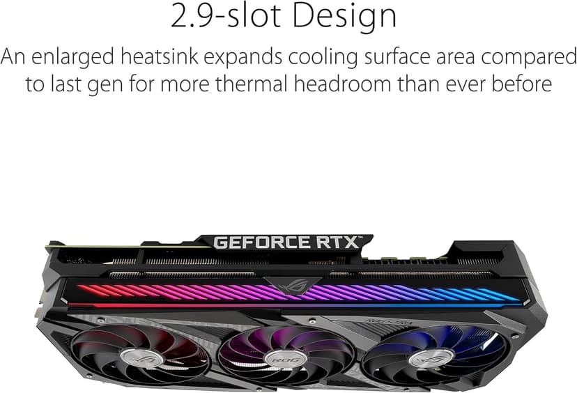 ASUS ROG Strix NVIDIA GeForce RTX 3080 Ti OC Edition Gaming Graphics Card (PCIe 4.0, 12GB GDDR6X, HDMI 2.1, DisplayPort 1.4a, Axial-tech Fan , 2.9-Slot, Super Alloy Power II, GPU Tweak II) (Renewed)