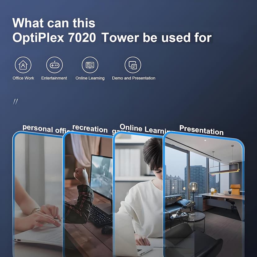 Dell OptiPlex 7020 Desktop Computers, 7000 Tower PC, Intel 6-Core i5-12500 (Beat i7-11700), 32GB DDR5 RAM, 1TB PCIe SSD, DVDRW, WiFi Adapter, RJ-45, HDMI, DisplayPort, KB and Mouse, Windows 11 Pro