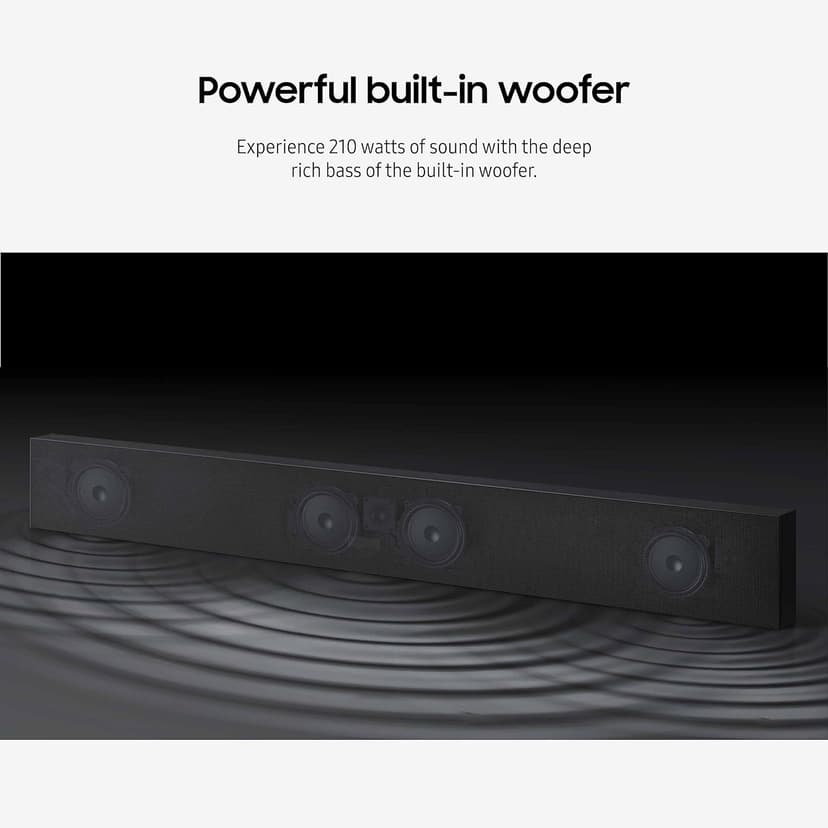 SAMSUNG HW-LST70T 3.0ch The Terrace Outdoor Soundbar w/ Dolby Audio, Built-In Subwoofer, Distortion Cancelling Technology, IP55 Weather Resistant, Titan Black