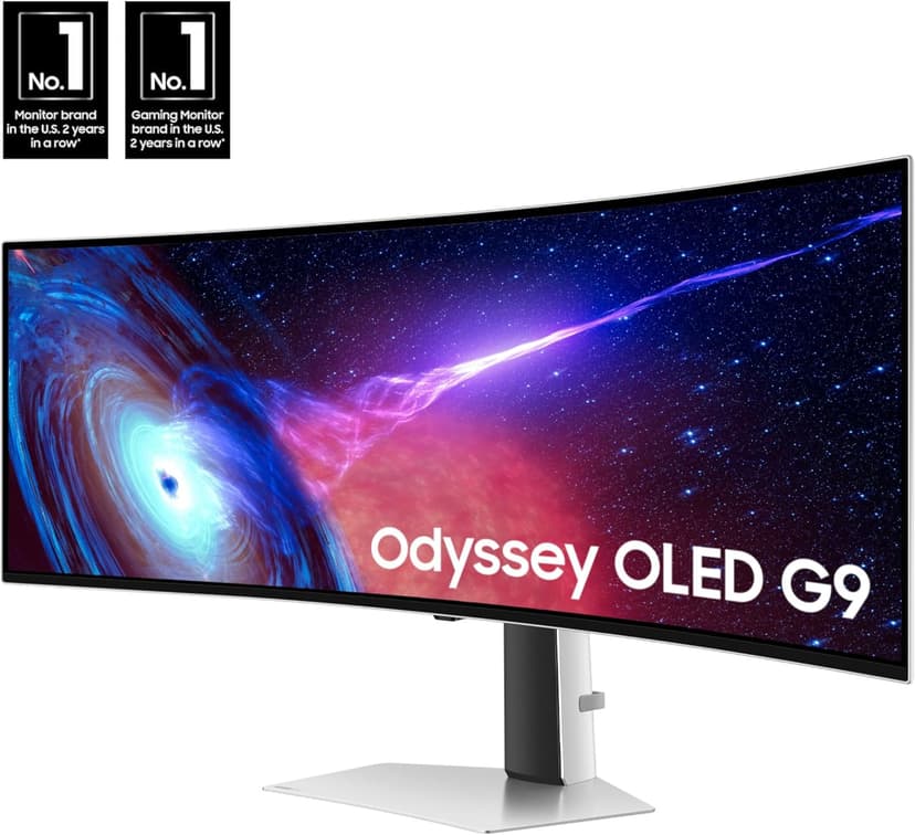 Samsung 49" Odyssey OLED (G93SC) Series Curved Gaming Monitor w QD-OLED, 240Hz, 0.03ms, Dual QHD,DisplayHDR True Black 400,AMD FreeSync Premium Pro,Height Adjustable Stand,3 Yr Warranty,LS49CG932SNXZA