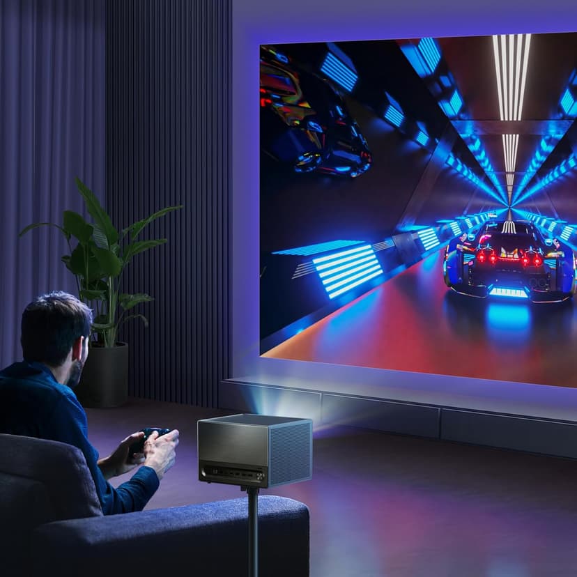 Hisense C1 4K UHD Triple Color RGB Laser Portable Mini Projector, up to 300", Viddà OS, Dolby Vision HDR10, 110% BT.2020 Color Gamut, 20w JBL Sound, Netflix, Auto Keystone Correction, MEMC