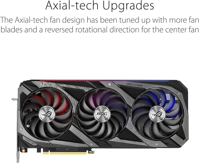 ASUS ROG Strix NVIDIA GeForce RTX 3080 Ti OC Edition Gaming Graphics Card (PCIe 4.0, 12GB GDDR6X, HDMI 2.1, DisplayPort 1.4a, Axial-tech Fan , 2.9-Slot, Super Alloy Power II, GPU Tweak II) (Renewed)