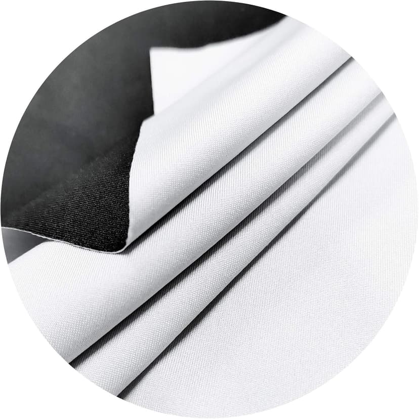 Projector Screen DIY Elastic Polyester Material 59x105 inch for Max 130 inch 16:9 Projection Screen Economical Black Backing 4K Ultra HD Front Projection Textile Fabric