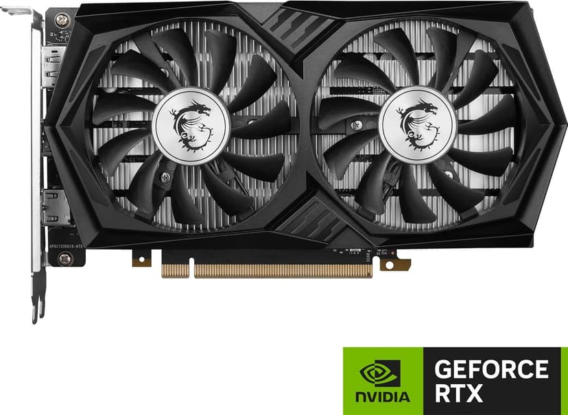 MSI Gaming RTX 3050 Gaming X 6G Graphics Card (NVIDIA RTX 3050, 96-Bit, Boost Clock: 1507 MHz, 6GB GDDR6 14 Gbps, HDMI/DP, Ampere Architecture)