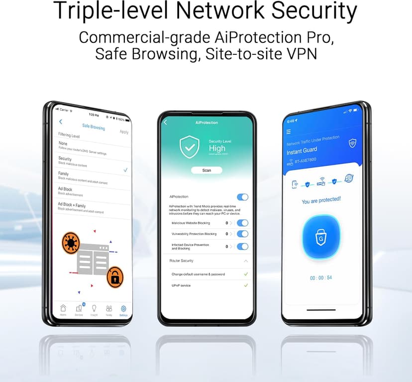 ASUS ZenWiFi BT6 Tri-Band WiFi 7 Mesh, 9.4 Gbps, 5800 sq.ft. (2pk), 2.5G WAN Port, Security and Parental Controls Included, Smart Home Master SSIDs, 4G & 5G Mobile Tethering- BT6 (W-2-PK)