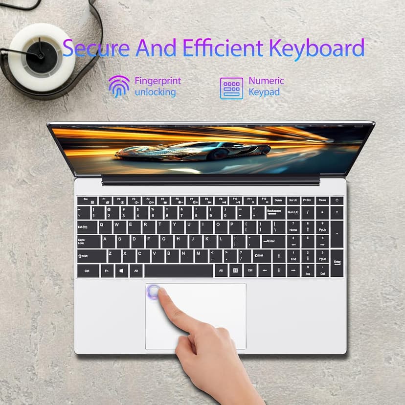 Gaming Laptop,15.6 Inch FHD IPS 1920x1080,Laptop Computer Student Business Laptop 12th Gen N95 Processor,16GB RAM 512GB SSD,Supports 180 Angle Opening Backlit Keyboard Fingerprint Unlock Win 11 Pro