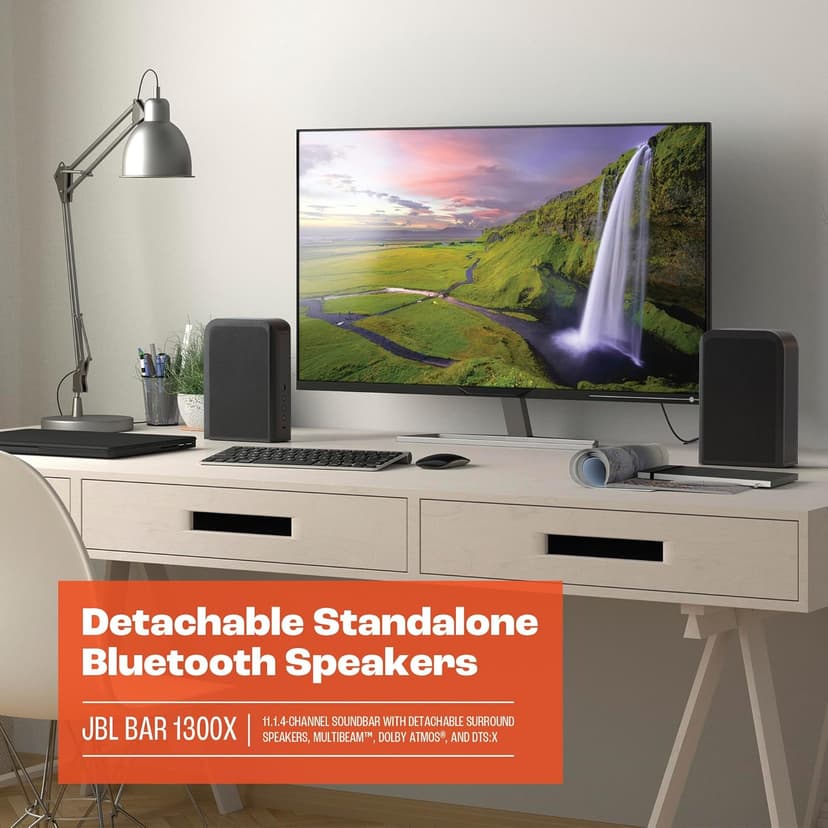 JBL Bar 1300X: 11.1.4-Channel soundbar with Detachable Surround Speakers, MultiBeam™, Dolby Atmos® and DTS:X®, Black