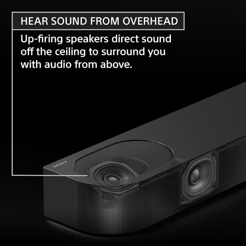 Sony BRAVIA Theater Bar 6, 3.1.2ch Sound bar with Powerful Wireless subwoofer, Surround Sound by Dolby Atmos®/DTS:X® Compatible HT-B600