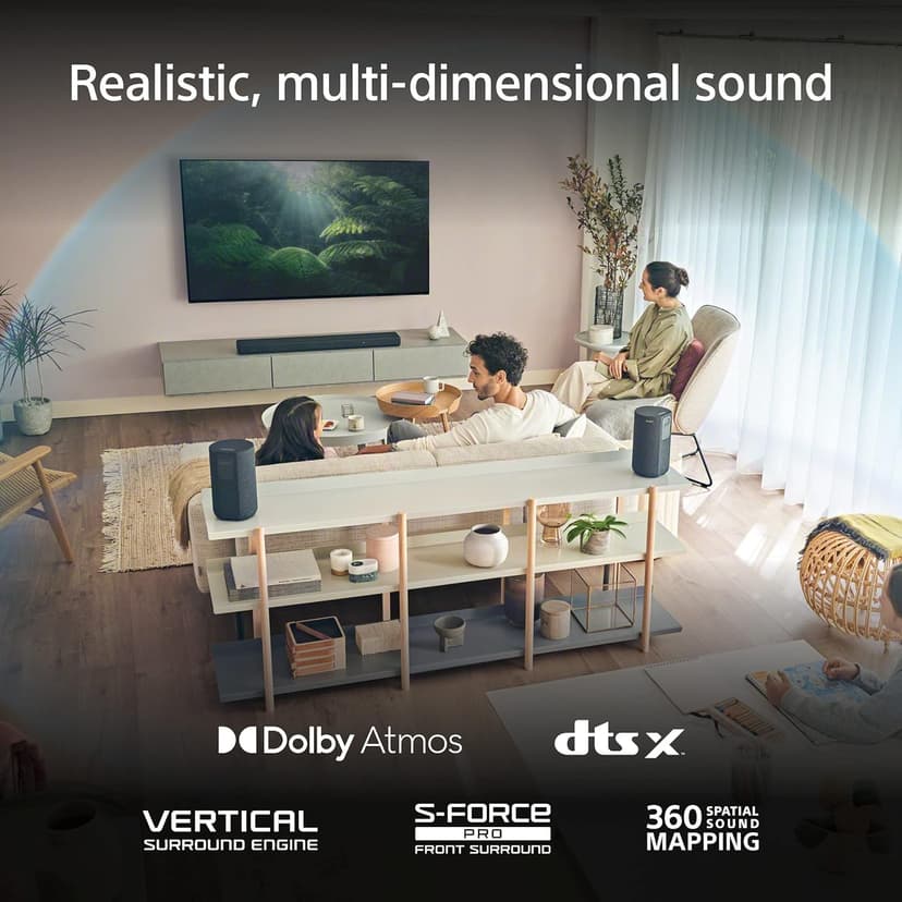 Sony HT-A3000 3.1ch Dolby Atmos Soundbar SA-SW3 Wireless Subwoofer &Rear Speakers