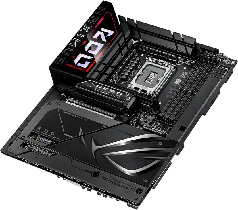 ASUS ROG MAXIMUS Z890 HERO BTF Z890 LGA 1851 ATX motherboard, hidden-connector design, Advanced AI PC Ready, 22+1+2+2 stages, DDR5, WiFi 7, 2.5G LAN, 6x M.2, PCIe 5.0, Thunderbolt 4, USB Type-C, AI OC