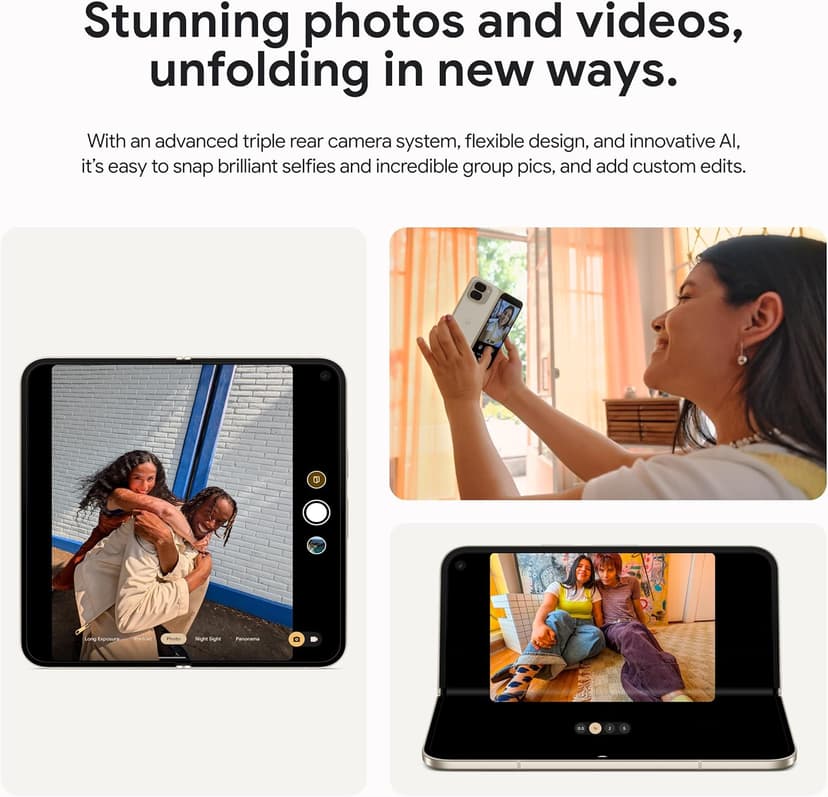 Google Pixel 9 Pro Fold - Unlocked Android Smartphone with Gemini - Advanced Triple Rear Camera System - Foldable Display - Hands-Free Video - Obsidian - 512 GB