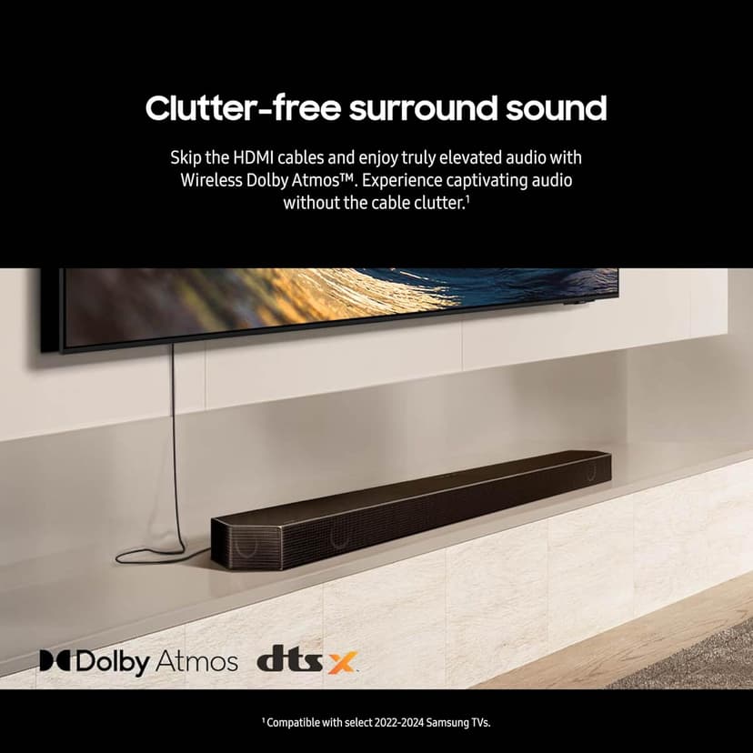 SAMSUNG Q800D 5.1.2ch Soundbar w/Wireless Dolby Atmos Audio, Q-Symphony, SpaceFit Sound Pro, Adaptive Sound, Game Mode Pro with Alexa Built-in, HW-Q800D/ZA
