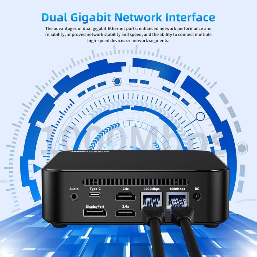 DreamQuest Mini PC W-11 Pro N150 (up to 3.6GHz) 32GB DDR4 RAM 1TB PCIe M.2 SSD Mini Desktop Computer 4K HDMI/DP/USB Type C/WiFi 5/USB3.1/BT5.0/Micro PC for Home & Business
