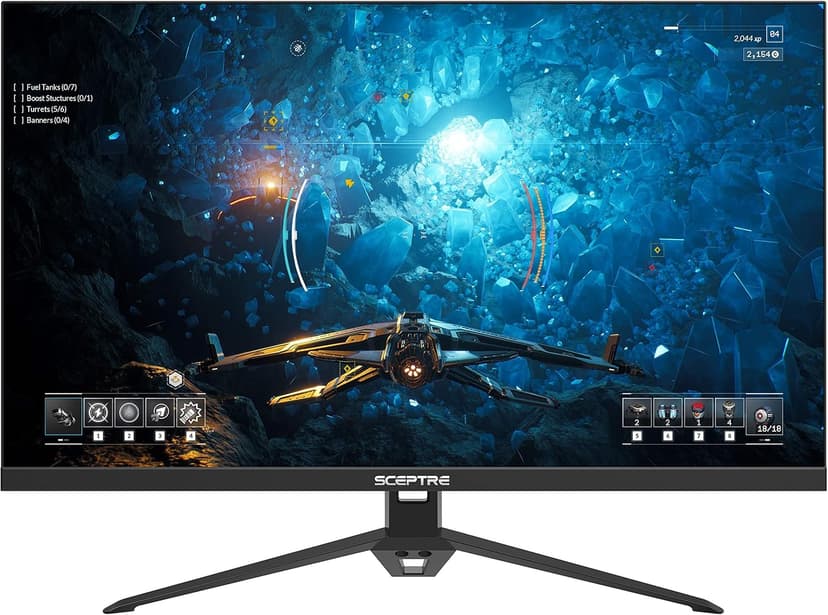 Sceptre 27-inch FHD 1080p IPS Gaming LED Monitor up to 165Hz 144Hz 1ms DisplayPort HDMI, FreeSync FPS RTS Build-in Speakers Gunmetal Black 2022 (E275B-FPT165)