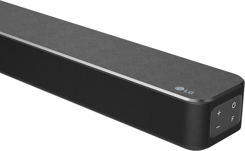 LG SN5Y Sound Bar w/Subwoofer, 2.1 ch, Power, High Res Audio, DTS Virtual: X, AI Sound Pro, Wireless Surround Sound Ready, Bluetooth Connectivity - Black