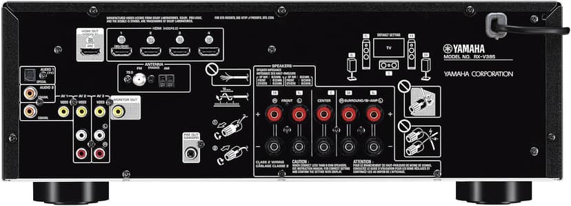 Yamaha Audio YHT-4950U 4K Ultra HD 5.1-Channel Home Theater System with 8" 50W RMS Powered Subwoofer Speakers, True Surround Sound, AV Receiver and Bluetooth Music Streaming Bundle with Accessories