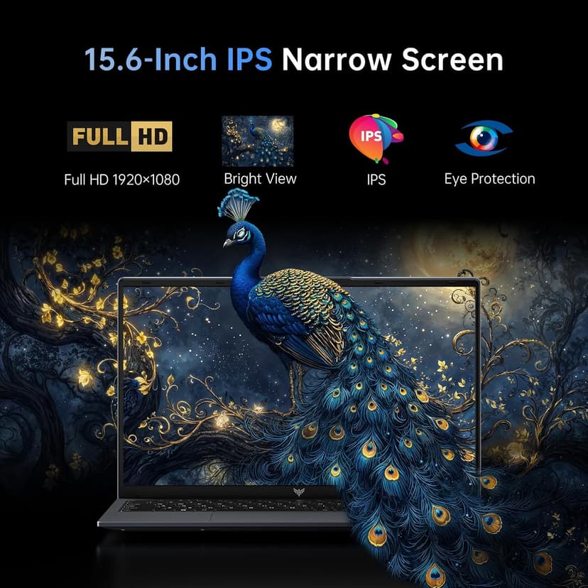 Laptop Intel N97 15.6-in 16GB DDR4 512GB SSD Windows Laptops Notebook-Computers, Numeric Keypad Win-11 Pro WiFi 5 HDMI Type-C USB 3.2 Webcam 3.5mm Audio Student Laptops