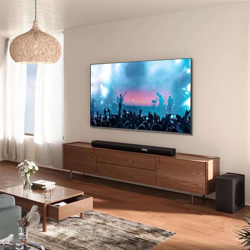 Hisense AX3100Q 3.1Ch Sound Bar with Wireless Subwoofer, Dolby Atmos, DTS:X, Bluetooth 5.3, Roku TV Ready, HDMI/AUX/ARC/Optical/USB, EzPlay, Ez UP, 7 EQ Modes