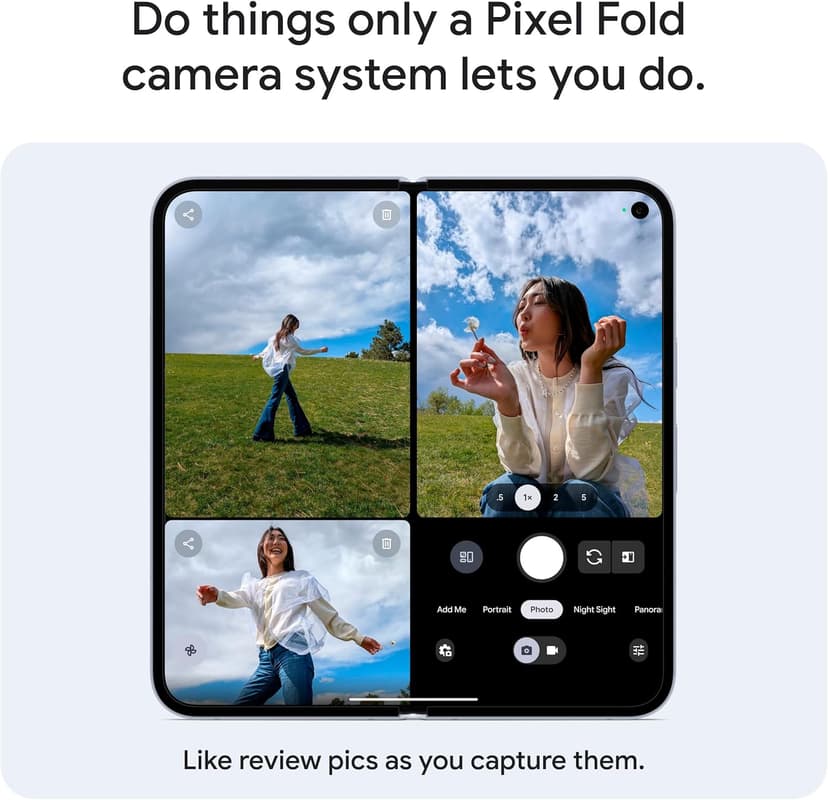 Google Pixel 10 Pro Fold - Unlocked Android Smartphone with Gemini, Your AI Assistant - Advanced Triple Rear Camera System - 24+ Hour Battery - Foldable Display - Moonstone - 256 GB (2025 Model)