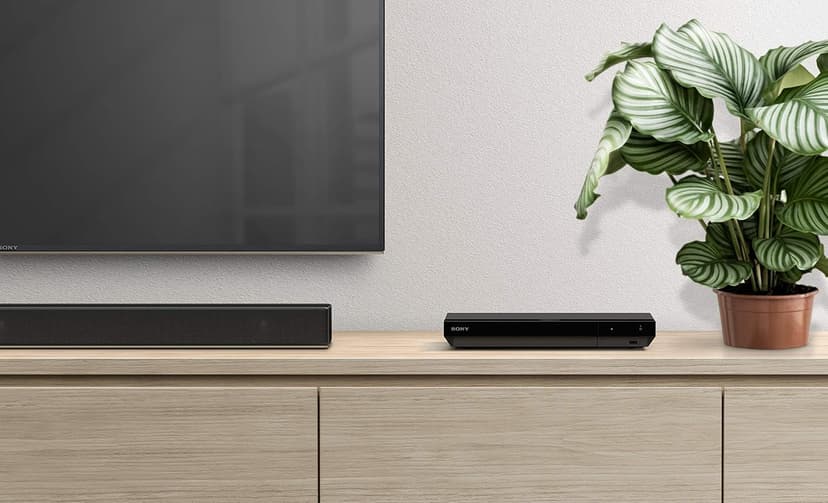 Sony HTX8500 2.1ch Dolby Atmos/DTS:X Soundbar with Built-in subwoofer, Black & UBP- X700M 4K Ultra HD Home Theater Streaming Blu-ray™ Player with HDMI Cable