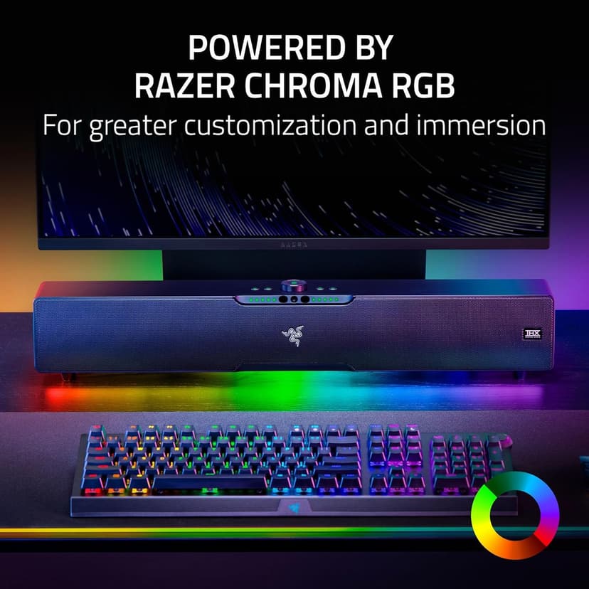 Razer Leviathan V2 Pro: Multi-Driver PC Gaming Soundbar with Subwoofer - Beamforming Surround Sound with AI Head Tracking - Chroma RGB - Bluetooth 5.0 & 3.5mm - for PC, Desktop/Laptop, Mobile, Switch