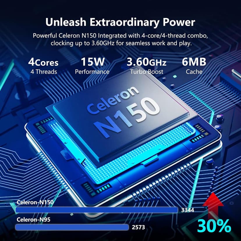 2025 Laptop, 15.6 Inch Gaming Laptop with N150 Processor(up to 3.6GHz), Laptop Computer with 16GB RAM 512GB SSD, Backlit Keyboard, Fingerprint Unlock, Win 11 Pro, Metal Shell, Laptops for Gaming