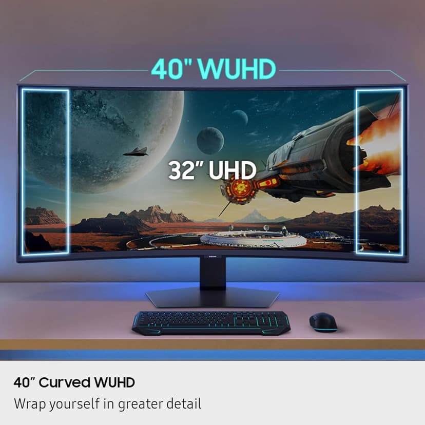 SAMSUNG 40” Odyssey G7 (G75F) WUHD Resolution, 180Hz, Curved Gaming Monitor, 1ms Response Time (GtG), VESA DisplayHDR™ 600, AMD FreeSync™ Premium Pro, LS40FG75DENXZA, 2025