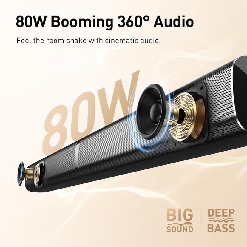 Karaoke Soundbar with Subwoofer for TV: Sound Bar with 2 Wireless Microphones - Home Theater Surround Sound System - Bluetooth Speaker with Remote Supports HDMI ARC/Optical/AUX/USB for TV/PC
