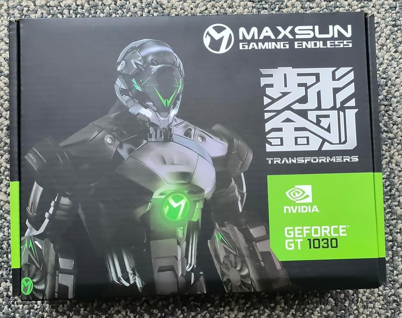 maxsun GEFORCE GT 1030 2GB GDDR5 Video Graphics Card GPU Mini ITX Design, New Architecture & Fast Performance Than 2GD4, HDMI, DVI-D, Single Fan Cooling System