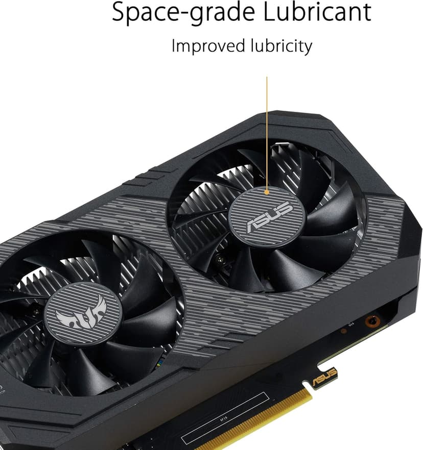 ASUS TUF Gaming NVIDIA GeForce GTX 1650 OC Edition Graphics Card (PCIe 3.0, 4GB GDDR6 Memory, HDMI, DisplayPort, DVI-D, 1x 6-pin Power Connector, IP5X Dust Resistance, Space-Grade Lubricant)