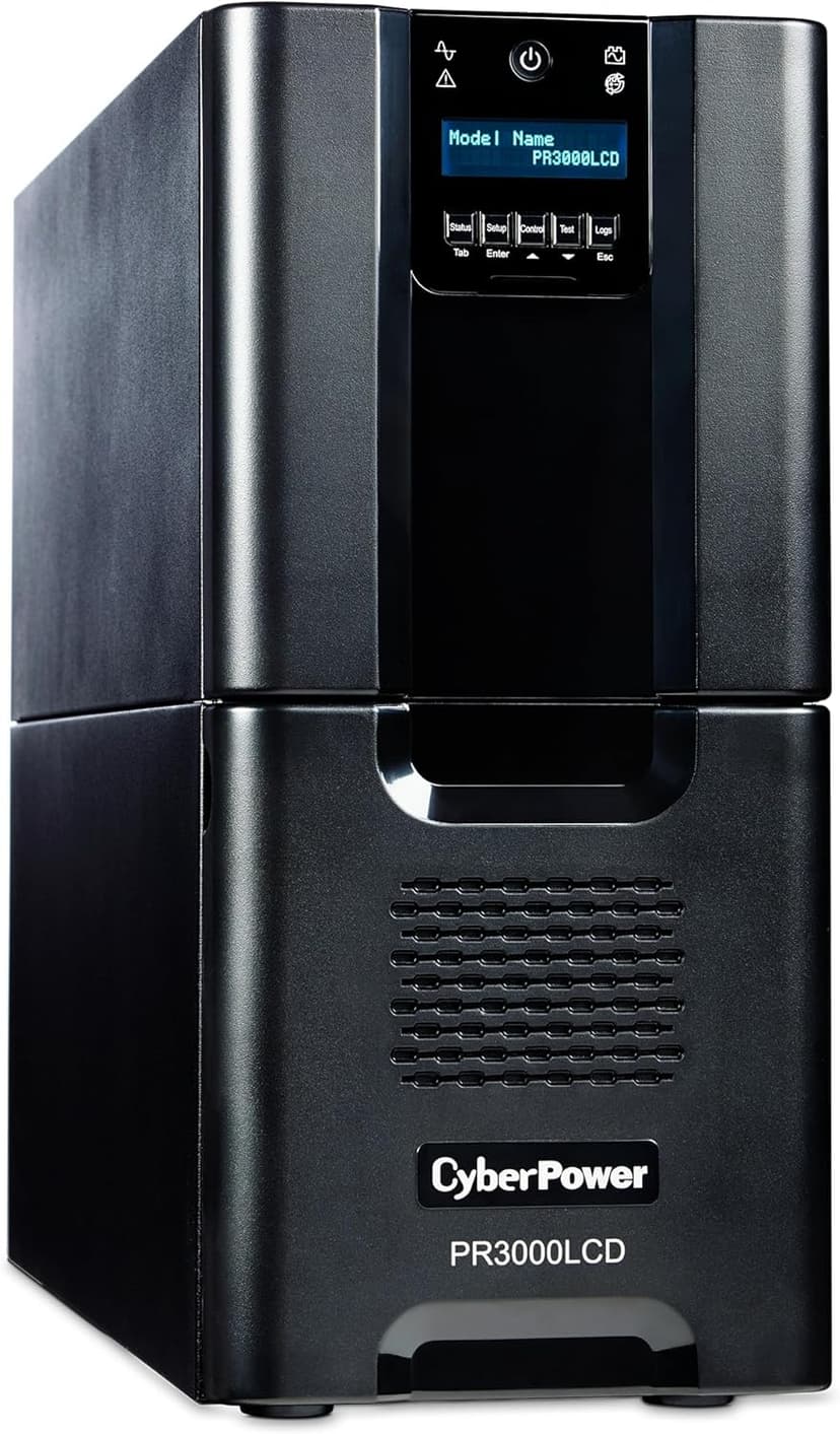 CyberPower PR3000LCD Smart App Sinewave UPS System, 3000VA/2700W, 10 Outlets, AVR, Tower