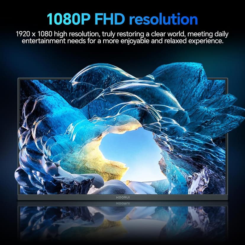 KOORUI Monitor, 27 Inch Gaming Office Monitor, Eye-Care IPS FHD 1080P 144Hz Computer Screen with HDMI VGA, Slim Bezels, Freesync, Ergonomic Tilt, VESA Mountable, Black