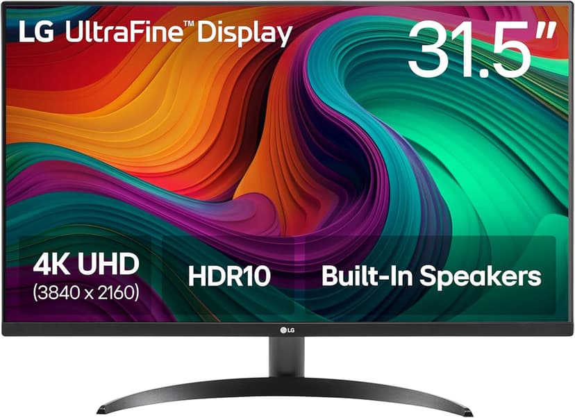 LG 32UR500K-B Ultrafine 32-inch 4K UHD (3840x2160) Computer Monitor HDR10 Built-in Speaker x2 OnScreen Control Reader Mode Flicker Safe Borderless Design HDMIx2 DisplayPort Black