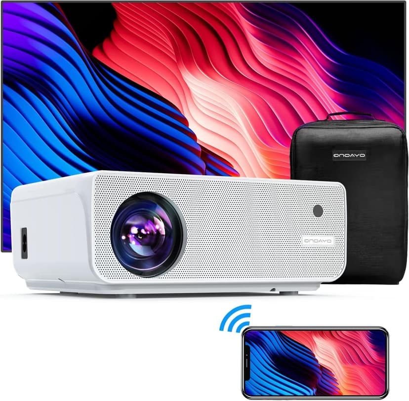 ONOAYO 5G WiFi Projector 9800L Full HD Native 1920×1080P Bluetooth Projector, ±50° 4P/4D Keystone Support 4K&Zoom, Full Sealed Optical/LCD/LED/Home/Outdoor Wireless Portable Projector for Phone,PC