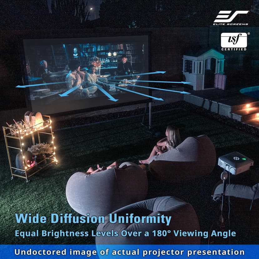 Elite Screens Yard Master 2, 135-INCH Outdoor Projector Screen with Stand 16:9, 8K 4K Ultra HD Fast Fold Portable Movie Screen Foldable Easy Snap On Cinema Theater, OMS135H2