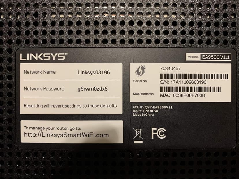 Linksys WiFi 5 Router, Tri-Band, 3,000 Sq. ft Coverage, 25+ Devices, Speeds up to (AC5400) 5.4Gbps - EA9500