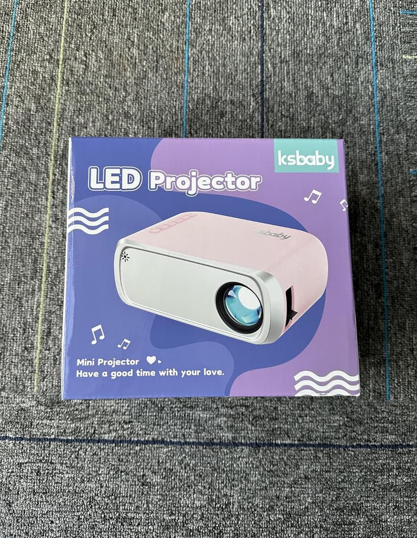 Mini Projector for Outdoor Portable Projectors, SmartPhone Screen Can be Mirrored to The Projector Through a Data Cable, Movies-Projector Compatible with HDMI, USB, Type-C, Laptop, TV Stick