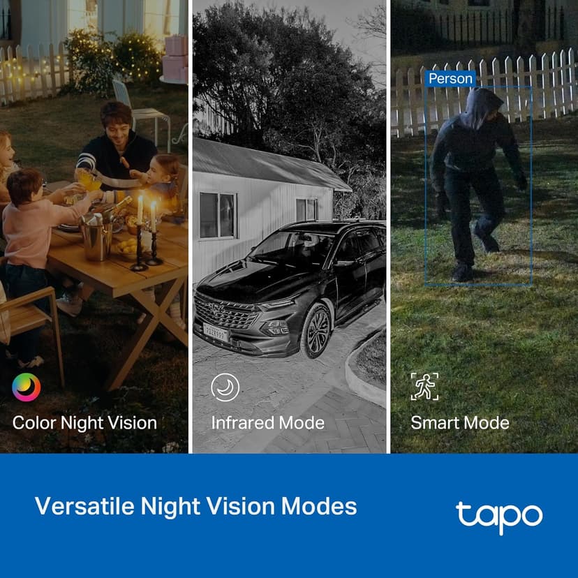 Tapo 2K 3MP Pan/Tilt Indoor/Outdoor Security Camera - Free Person/Baby Cry Detect & Motion Track, 360° Pan, Color Night Vision, SD/Cloud Storage, Works w/Alexa & Google Home, HybridCam 360 (2-Pack)