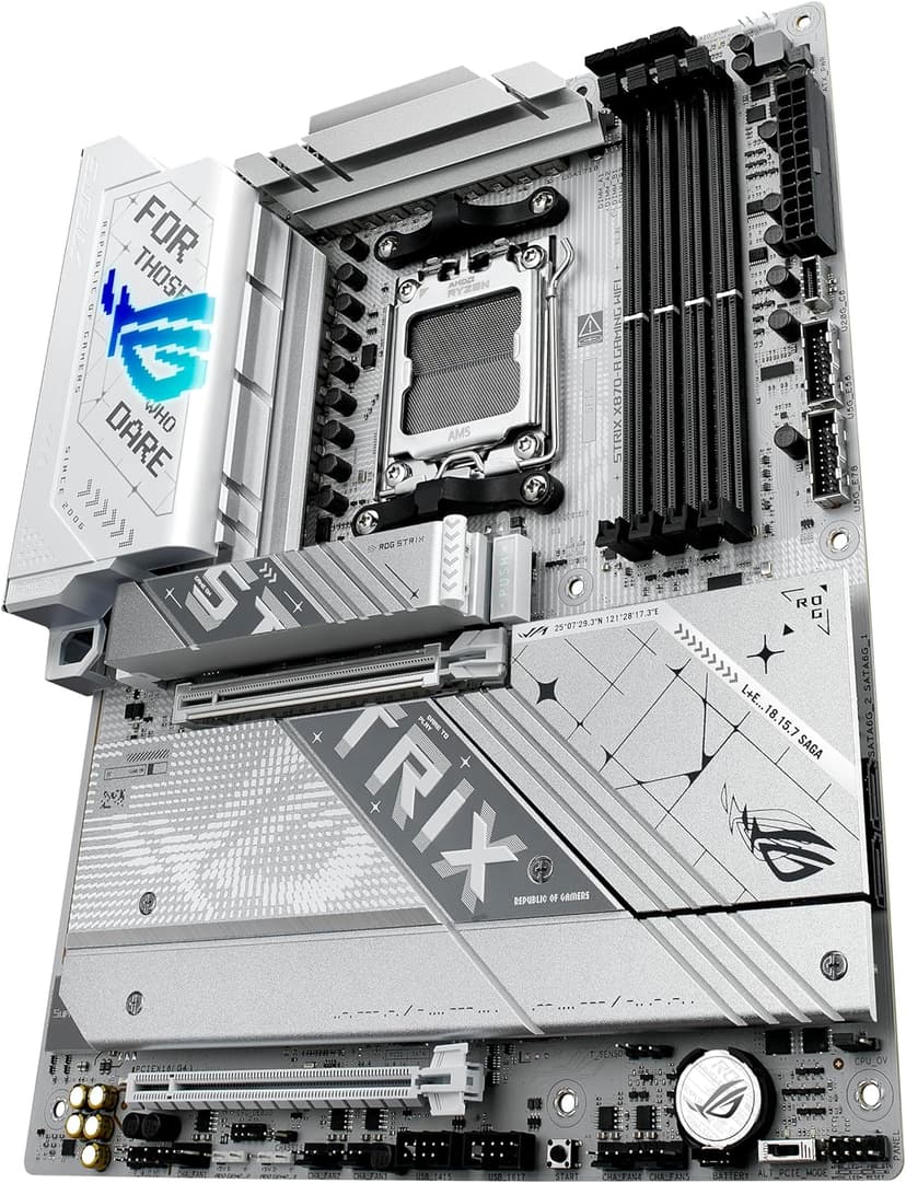 ASUS ROG Strix X870-A Gaming WiFi AMD AM5 X870 ATX Motherboard 16+2+2 Power Stages, Dynamic OC Switcher, Core Flex, DDR5 AEMP, WiFi 7, 4X M.2, PCIe® 5.0, Q-Release Slim, USB4®, AI OCing & Networking
