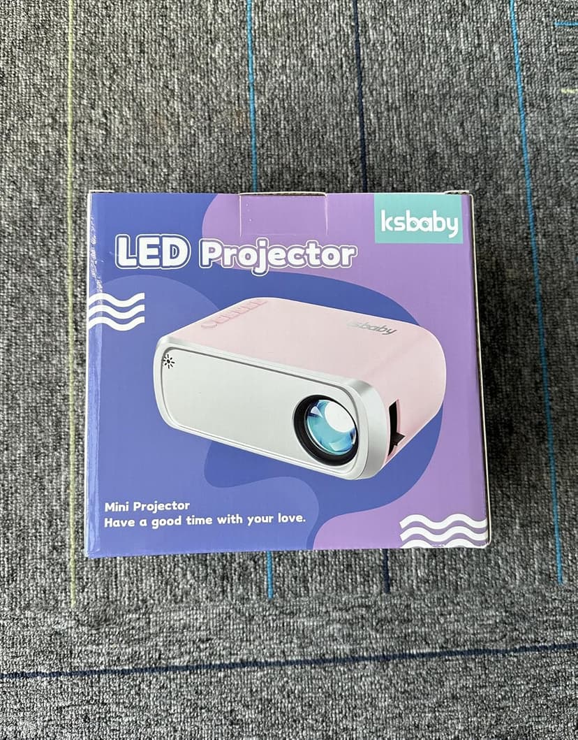 Mini Projector for Outdoor Portable Projectors, SmartPhone Screen Can be Mirrored to The Projector Through a Data Cable, Movies-Projector Compatible with HDMI, USB, Type-C, Laptop, TV Stick