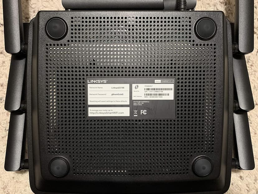 Linksys WiFi 5 Router, Tri-Band, 3,000 Sq. ft Coverage, 25+ Devices, Speeds up to (AC5400) 5.4Gbps - EA9500