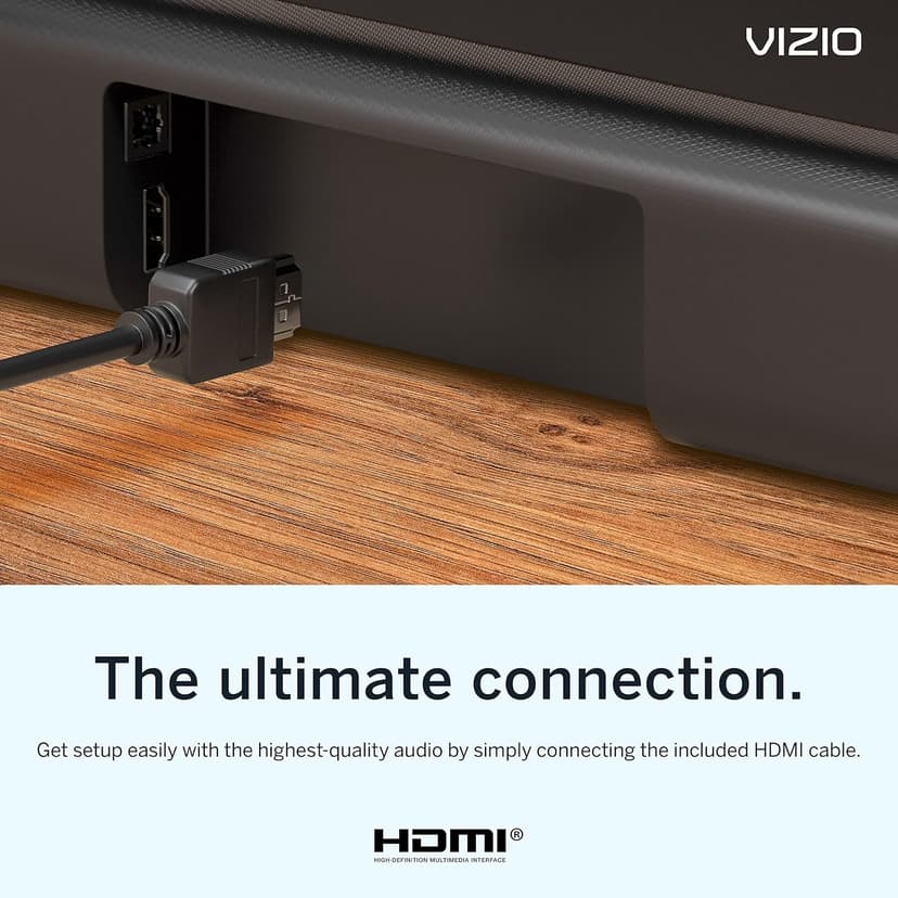 VIZIO V-Series 2.1 Home Theater Sound Bar with Dolby Audio, DTS Virtual:X, Bluetooth, Wireless Subwoofer, Voice Assistant Compatible, Includes Remote Control - V21x-J8