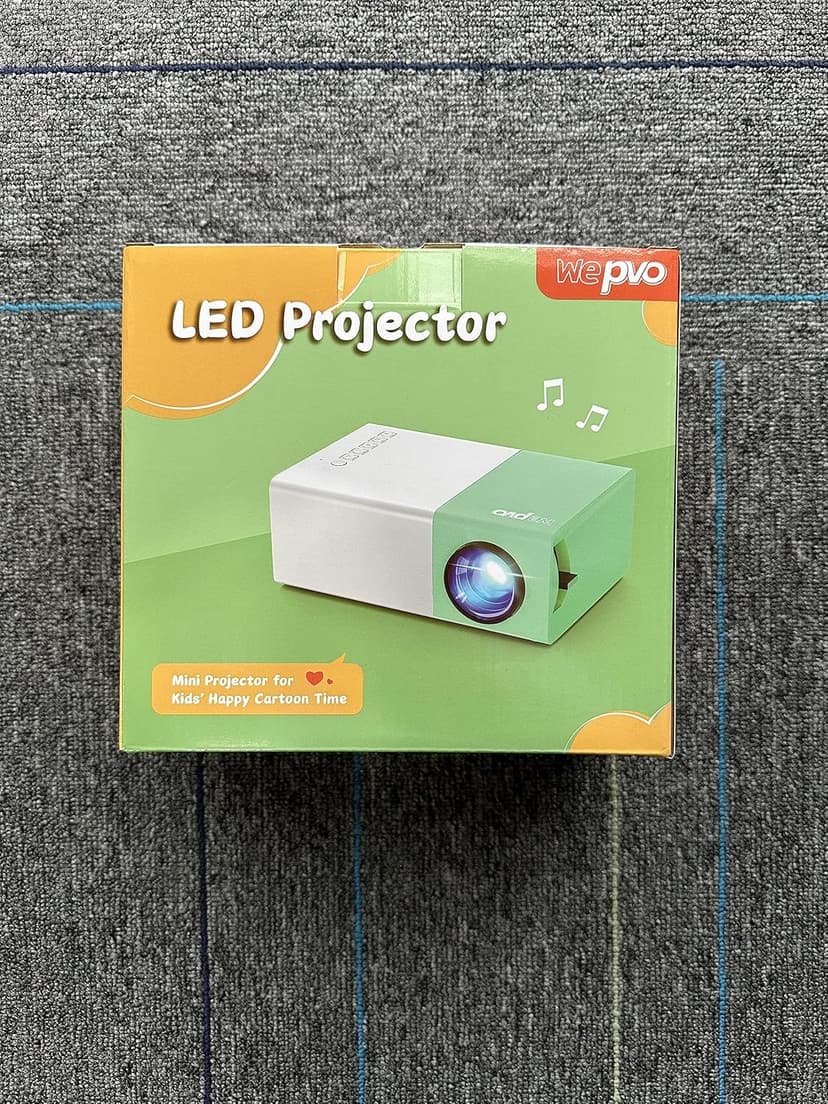 Projector Mini Portable Outdoor Movie Projectors, LED Pico Video Projector for Home Theater Film Projectors, Compatible with Smartphone/ Tablet/ Laptop/ TV Stick/ PS/ USB