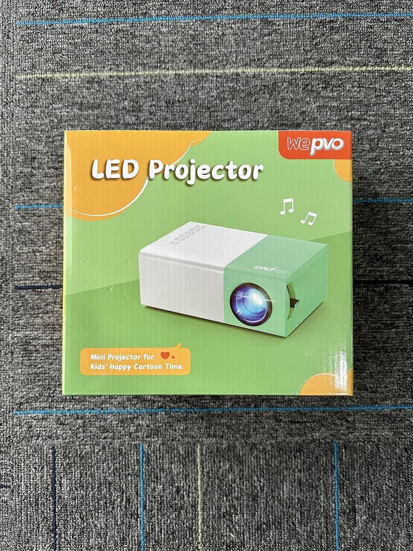 Projector Mini Portable Outdoor Movie Projectors, LED Pico Video Projector for Home Theater Film Projectors, Compatible with Smartphone/ Tablet/ Laptop/ TV Stick/ PS/ USB