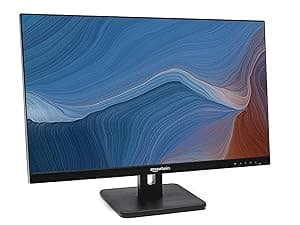 Amazon Basics IPS Monitor 75 Hz Powered with AOC Technology FHD 1080P HDMI, Display Port and VGA Input VESA Compatible Built-in Speakers for Office and Home, 27 in, Black